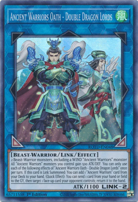 Ancient Warriors Oath - Double Dragon Lords [ROTD-EN048] Super Rare - for just $1.40! 