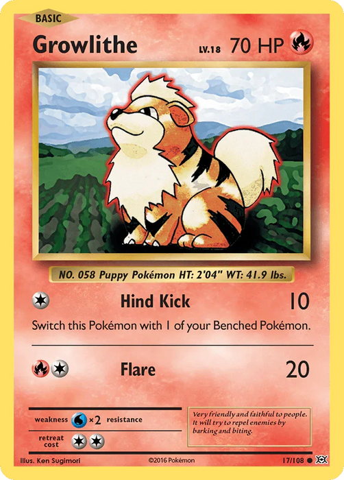 Growlithe (17/108) [XY: Evolutions] - for just $0.10! 