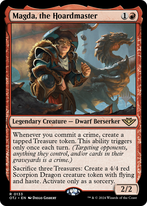 Magda, the Hoardmaster (PPOTJ-133) - Outlaws of Thunder Junction Promos - for just $0.27! 