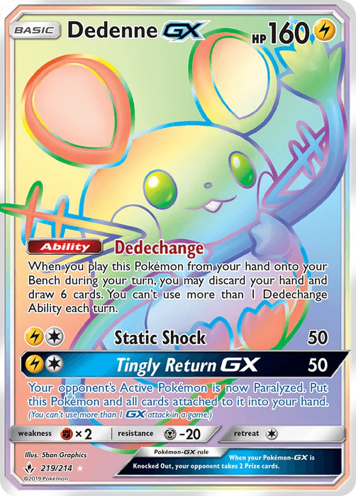 Dedenne GX (219/214) [Sun & Moon: Unbroken Bonds] - for just $17.40! 