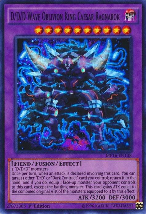 D/D/D Wave Oblivion King Caesar Ragnarok [MP16-EN138] Super Rare - for just $0.30! 