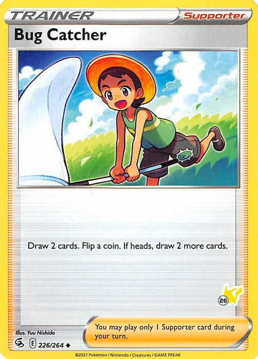 Bug Catcher (226/264) (Pikachu Stamp #26) [Battle Academy 2022] - for just $0.10! 