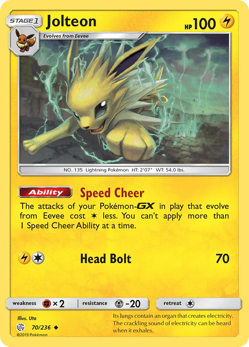 Jolteon (70/236) [Sun & Moon: Cosmic Eclipse] - for just $0.30! 
