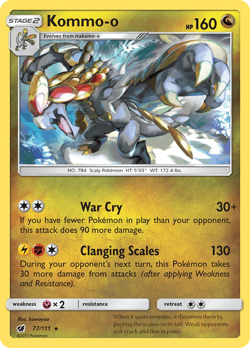 Kommo-o (77/111) [Sun & Moon: Crimson Invasion] - for just $0.40! 