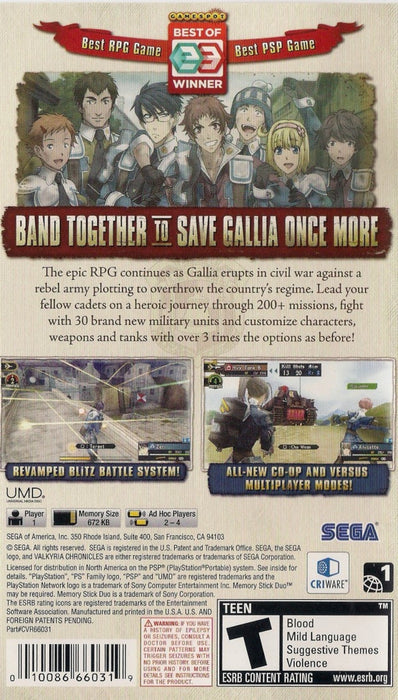 Valkyria Chronicles 2 – PlayStation Portable (PSP) - for just $33.99! 