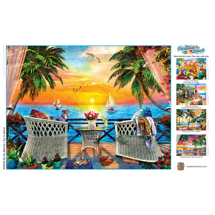 Paradise Beach - On the Balcony 550 Piece Jigsaw Puzzle - Just $14.99! Shop now at Retro Gaming of Denver