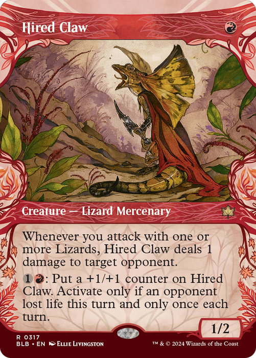 Hired Claw (BLB-317) - Bloomburrow: (Showcase) (Borderless) - for just $0.21! 