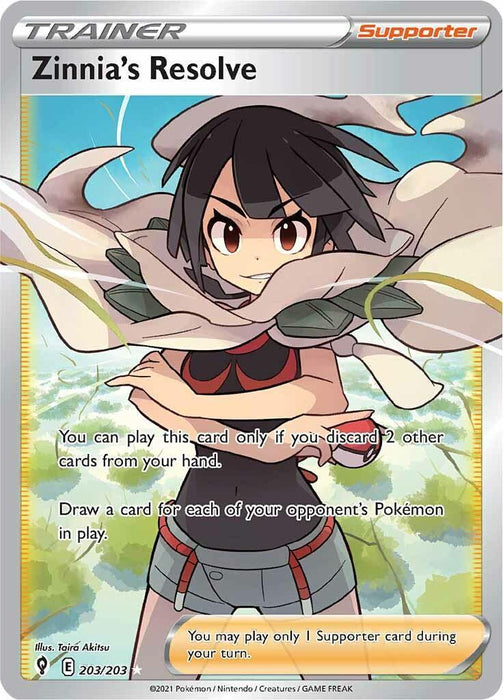 Zinnia's Resolve (203/203) [Sword & Shield: Evolving Skies] - for just $2.30! 
