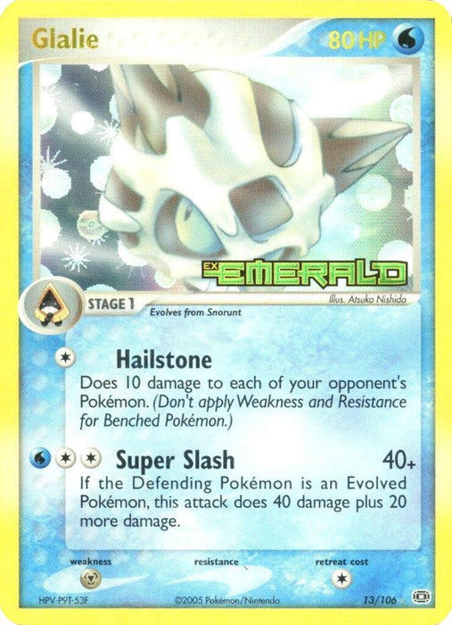 Glalie (13/106) (Stamped) [EX: Emerald] - for just $7! 