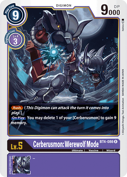 Cerberusmon: Werewolf Mode [BT4-086] [Great Legend] - Just $0.09! Shop now at Retro Gaming of Denver