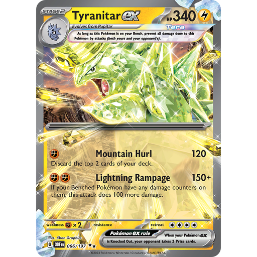 Tyranitar ex (066/197) [Scarlet & Violet: Obsidian Flames] - Just $0.38! Shop now at Retro Gaming of Denver