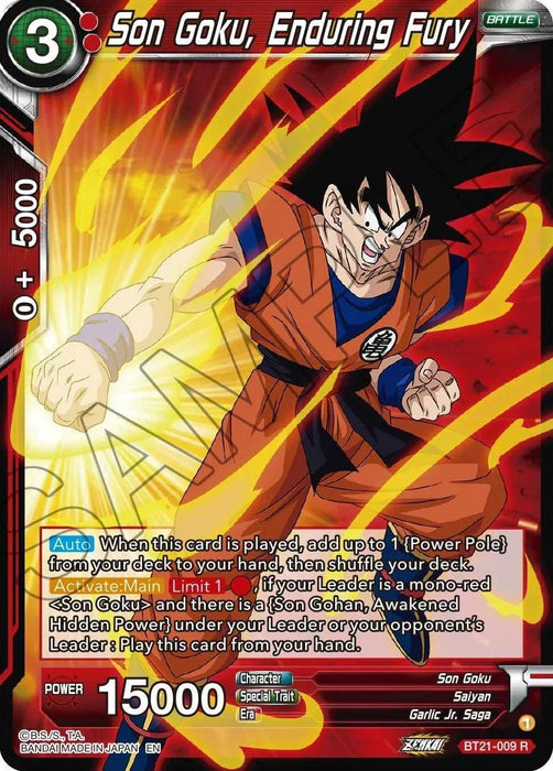 Son Goku, Enduring Fury (BT21-009) [Wild Resurgence] - for just $0.10! 
