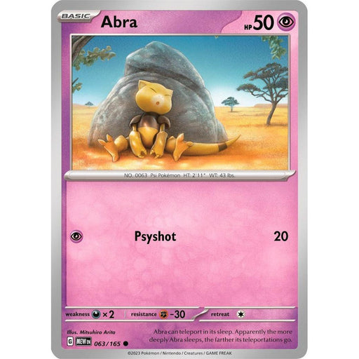 Abra (063/165) [Scarlet & Violet: 151] - Just $0.05! Shop now at Retro Gaming of Denver