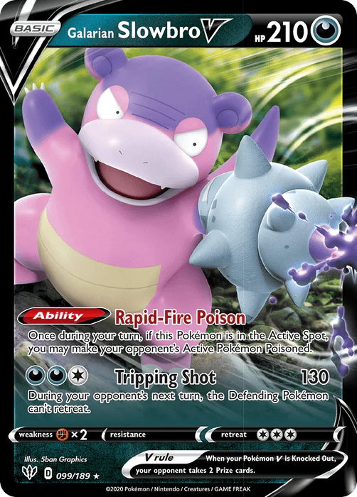 Galarian Slowbro V (099/189) [Sword & Shield: Darkness Ablaze] - for just $0.45! 