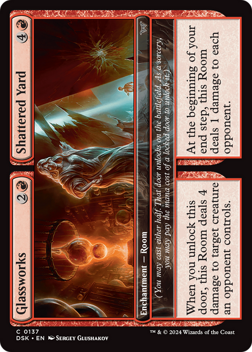 Glassworks // Shattered Yard (DSK-137) - Duskmourn: House of Horror - for just $0.03! 