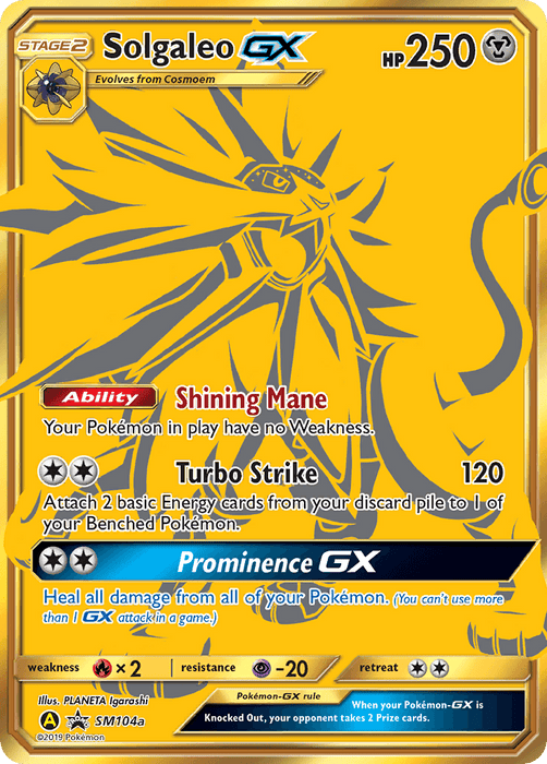 Solgaleo GX (SM104a) [Sun & Moon: Black Star Promos] - for just $4.55! 