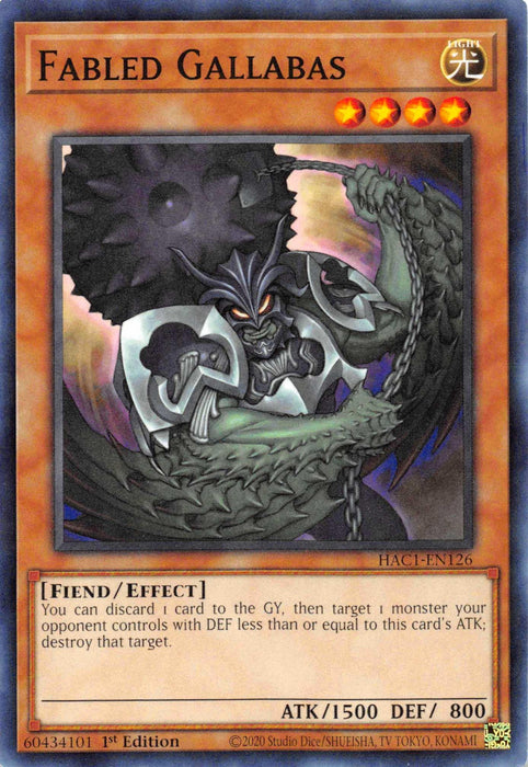Fabled Gallabas [HAC1-EN126] Common - for just $0.10! 
