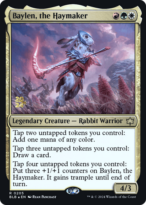 Baylen, the Haymaker (PRE-205) - Bloomburrow Promos Foil - for just $1.34! 