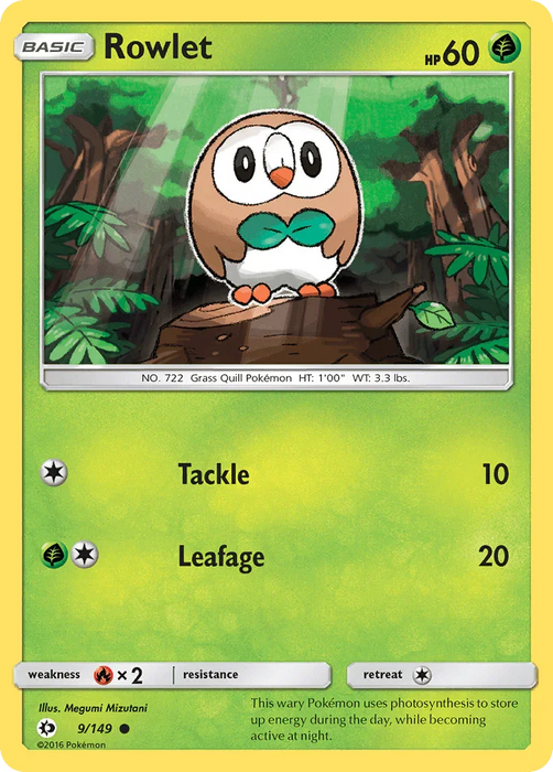 Rowlet (9/149) [Sun & Moon: Base Set] - for just $0.10! 