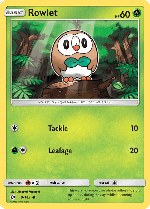 Rowlet (9/149) [Sun & Moon: Base Set] - for just $0.10! 