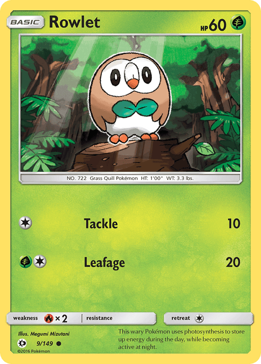 Rowlet (9/149) [Sun & Moon: Base Set] - for just $0.10! 