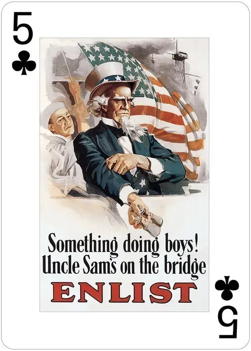 USA Posters of World Wars I and II Poker Deck - for just $7.99! 