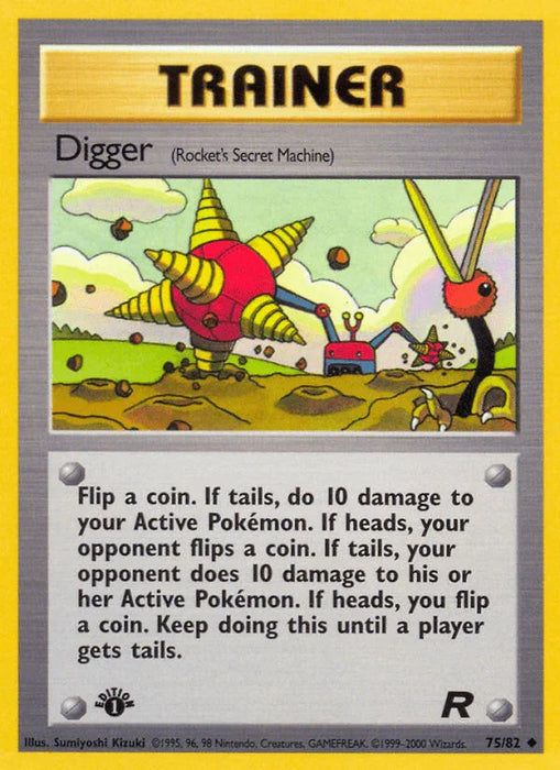 Digger (75/82) [Team Rocket 1st Edition] - for just $0.30! 