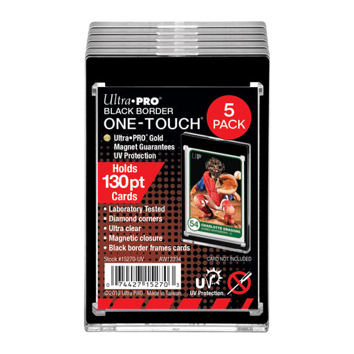Ultra PRO: UV One-Touch Magnetic Holder - 130pt (Black Border - 5ct) - for just $0! 