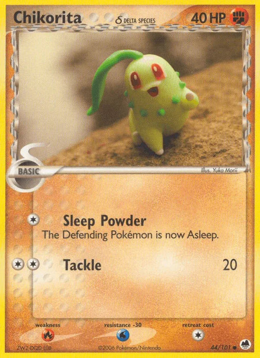 Chikorita (44/101) (Delta Species) [EX: Dragon Frontiers] - for just $1.85! 
