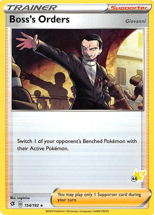 Boss's Orders (154/192) (Pikachu Stamp #44) [Battle Academy 2022] - for just $0.25! 
