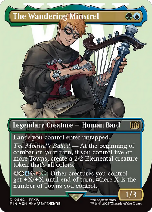 The Wandering Minstrel (FIN-548) - FINAL FANTASY (Borderless) Foil - for just $7.68! 