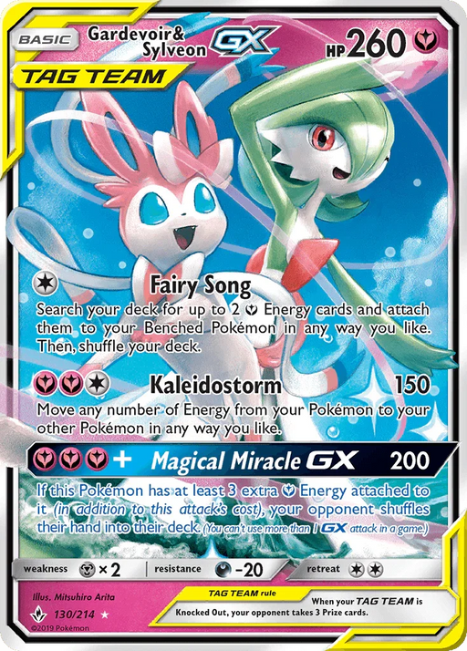 Gardevoir & Sylveon GX (130/214) [Sun & Moon: Unbroken Bonds] - for just $30.65! 