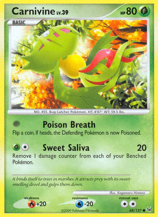 Carnivine (68/127) [Platinum: Base Set] - for just $0.15! 
