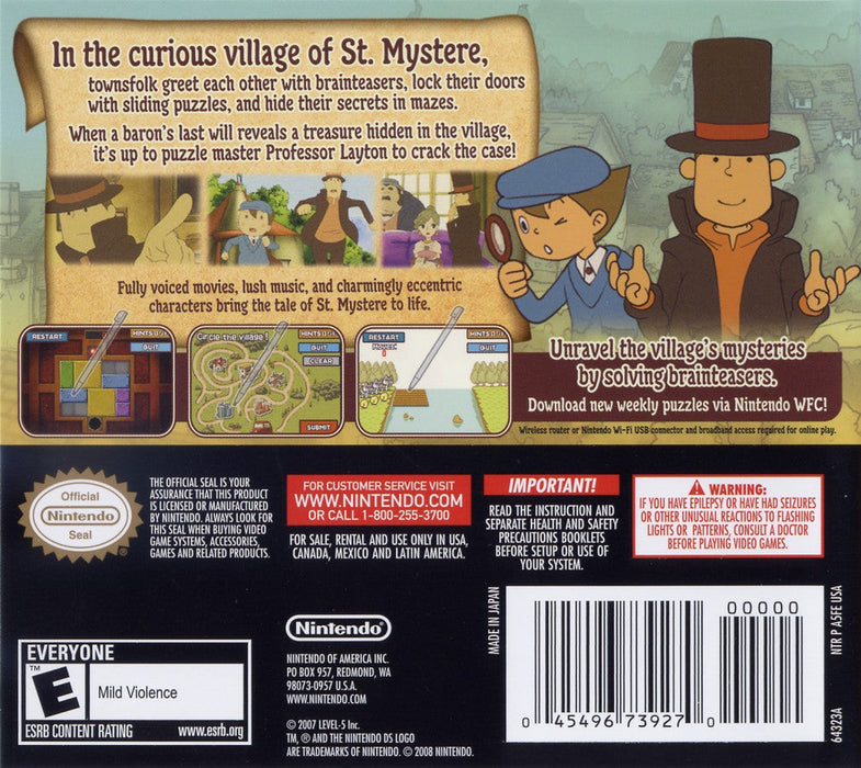 Professor Layton and the Curious Village  – Nintendo DS (DS) - for just $15.99! 