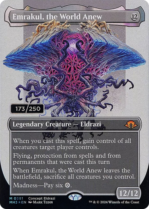 Emrakul, the World Anew (Borderless) (Serial Numbered) (MH3-381) - Modern Horizons 3 (Borderless) Foil - for just $600! 