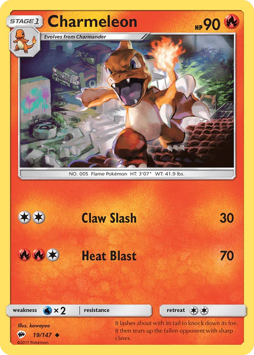 Charmeleon (19/147) [Sun & Moon: Burning Shadows] - for just $0.15! 
