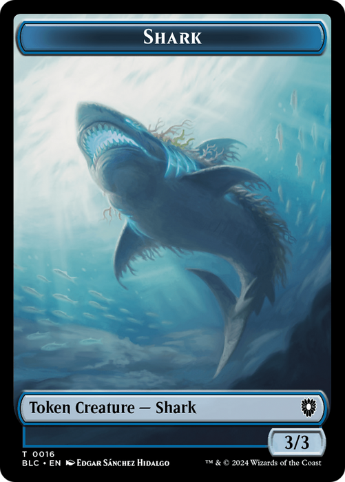 Elemental // Shark Double-Sided Token [Bloomburrow Commander Tokens] - Just $0.10! Shop now at Retro Gaming of Denver