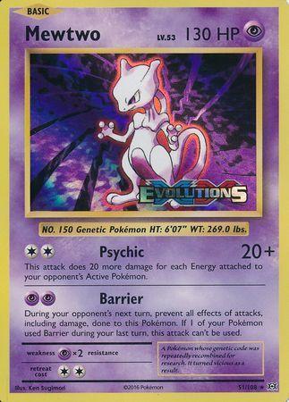 Mewtwo (51/108) (XY Evolutions Prerelease) [XY: Black Star Promos] - for just $90.40! 