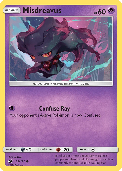 Misdreavus (39/111) [Sun & Moon: Crimson Invasion] - for just $0.10! 