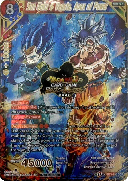Son Goku & Vegeta, Apex of Power (World Championship 2021) (BT9-136) [Tournament Promotion Cards] - for just $0.10! 