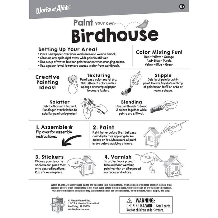Birdhouse Wood Craft & Paint Kit - for just $7.99! 
