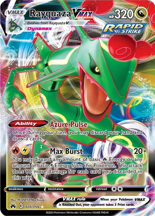 Rayquaza VMAX (101/159) (101) [Sword & Shield: Crown Zenith] - for just $3.85! 