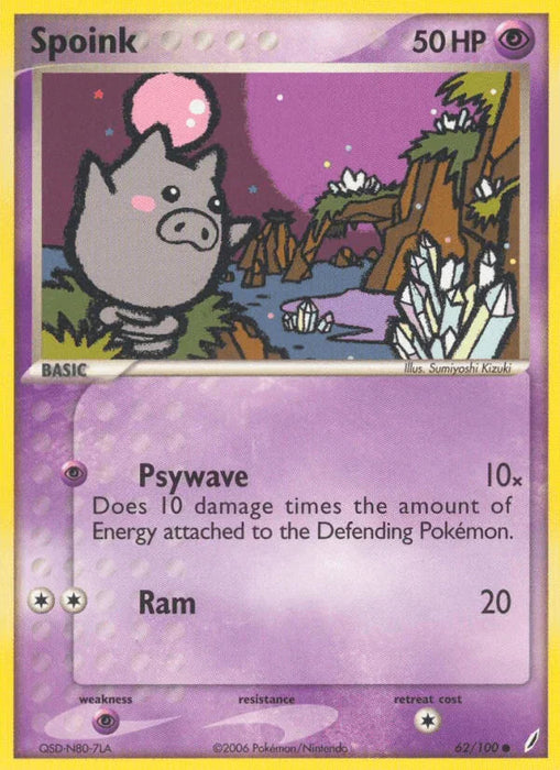 Spoink (62/100) [EX: Crystal Guardians] - for just $0.20! 