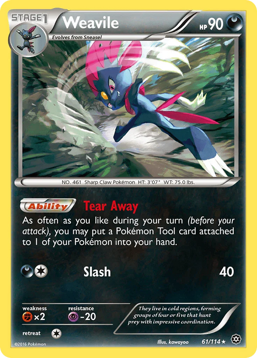 Weavile (61/114) [XY: Steam Siege] - for just $0.15! 