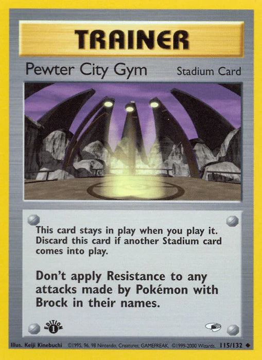 Pewter City Gym (115/132) [Gym Heroes 1st Edition] - for just $0.55! 