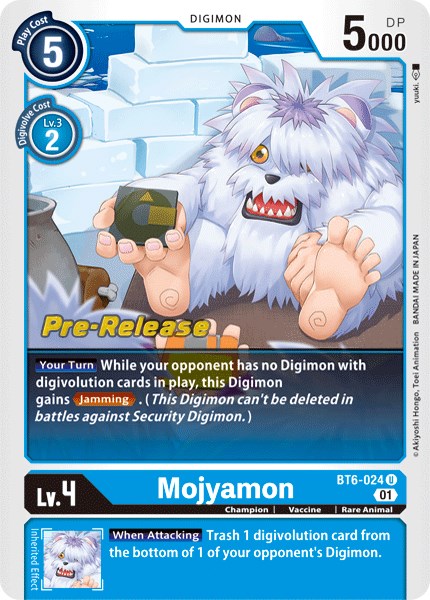 Mojyamon [BT6-024] [Double Diamond Pre-Release Cards] - Just $0.10! Shop now at Retro Gaming of Denver