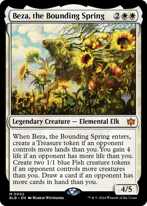 Beza, the Bounding Spring (PPBLB-002) - Bloomburrow Promos - for just $1.95! 