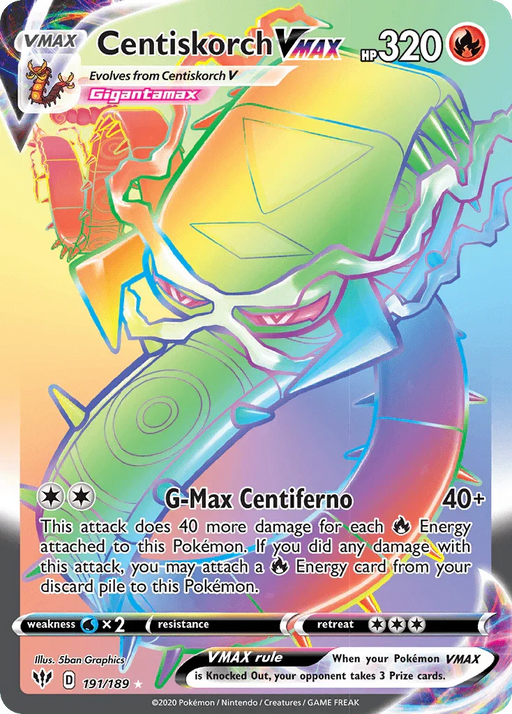 Centiskorch VMAX (191/189) [Sword & Shield: Darkness Ablaze] - for just $2.60! 