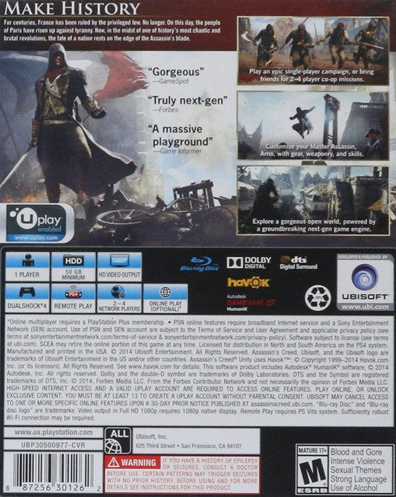 Assassin's Creed: Unity – PlayStation 4 (PS4) - for just $9.99! 