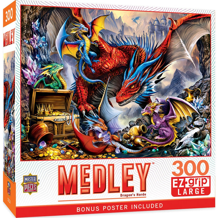 Medley - Dragon's Horde 300 Piece EZ Grip Jigsaw Puzzle - for just $14.99! 